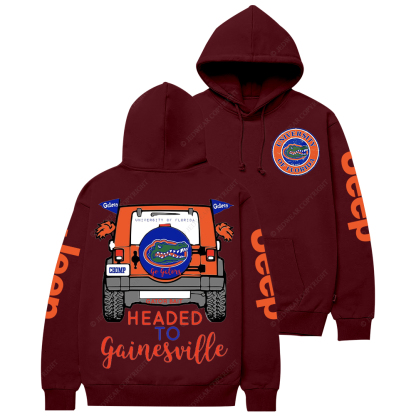 Headed To Gainesville Go Gators Football Jp Casual Hoodie