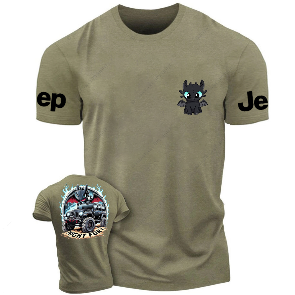 Night Fury Halloween A Little Bat Is Driving Rubicon Jp T-Shirt