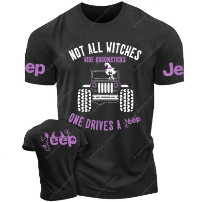 Halloween Not All Witches Ride Broomsticks One Drive A Car Jp T-Shirt