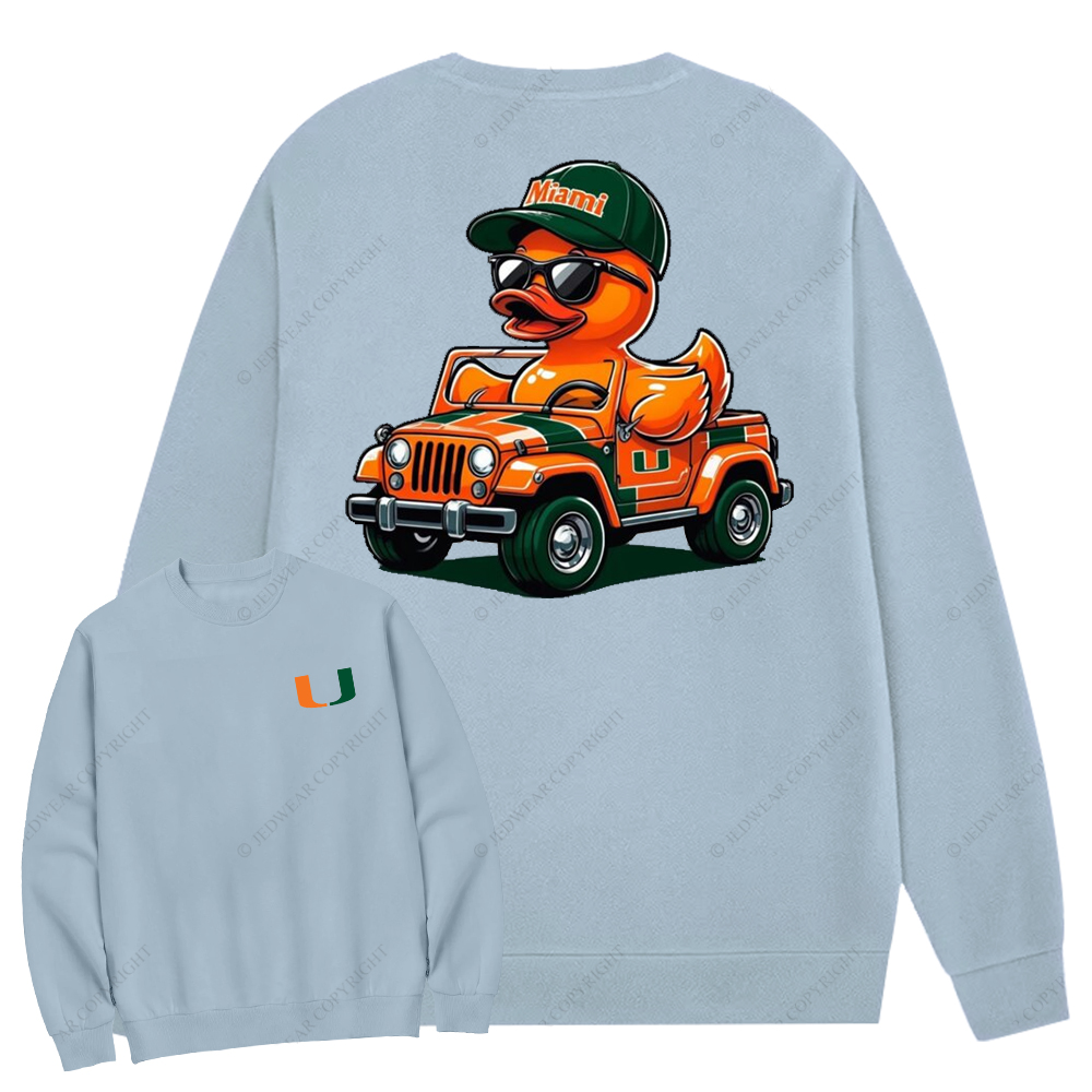 University Of Miami Duck Jp Crew Neck Sweatshirt