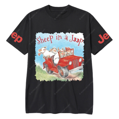 Sheep In A Car Jp T-Shirt