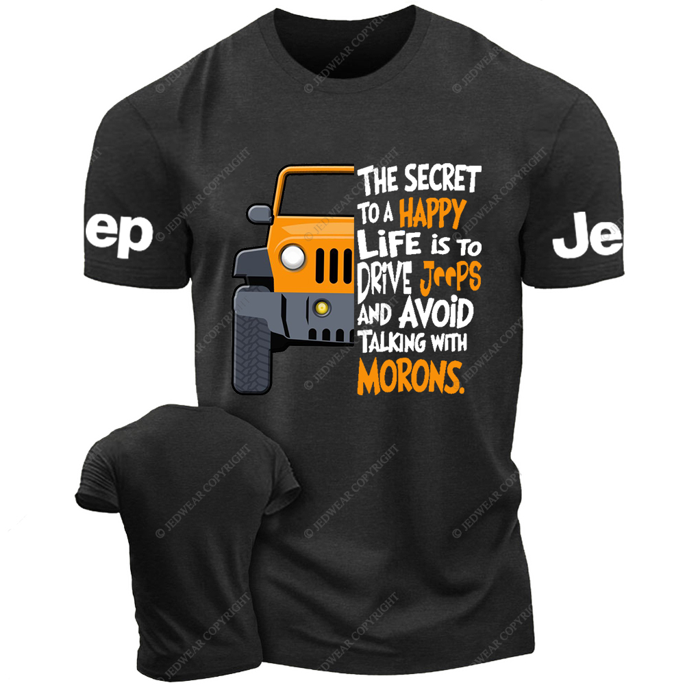 Orange Car The Secret To A Happy Life Is To Drive Jp T-Shirt
