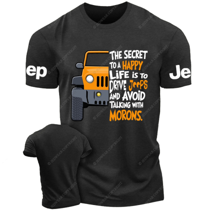 Orange Car The Secret To A Happy Life Is To Drive Jp T-Shirt