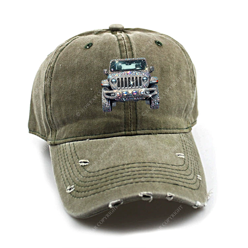 Bling Sparkle Rhinestone Car Glam Girl Jp Baseball Cap