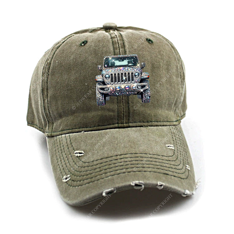 Bling Sparkle Rhinestone Car Glam Girl Jp Baseball Cap