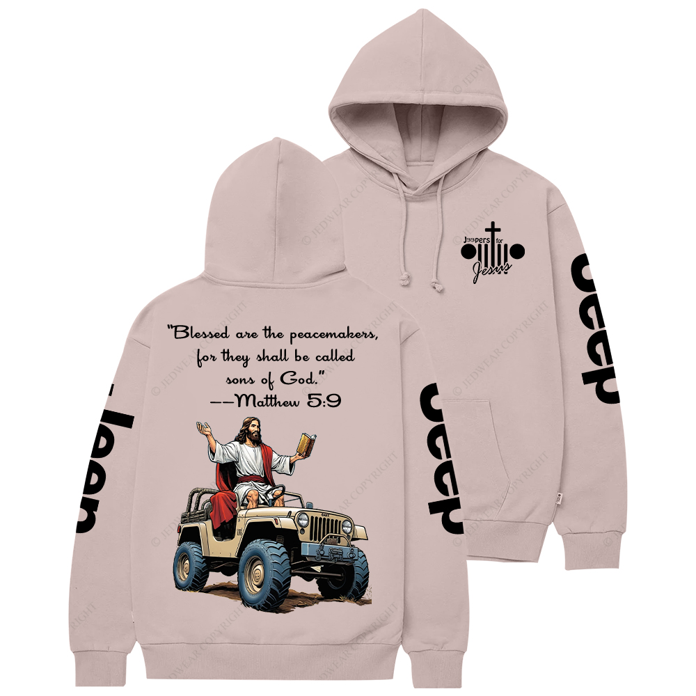 Blessed Are The Peacemakers Religion Jesus 5:9 Jp Casual Hoodie