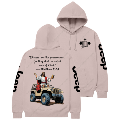 Blessed Are The Peacemakers Religion Jesus 5:9 Jp Casual Hoodie