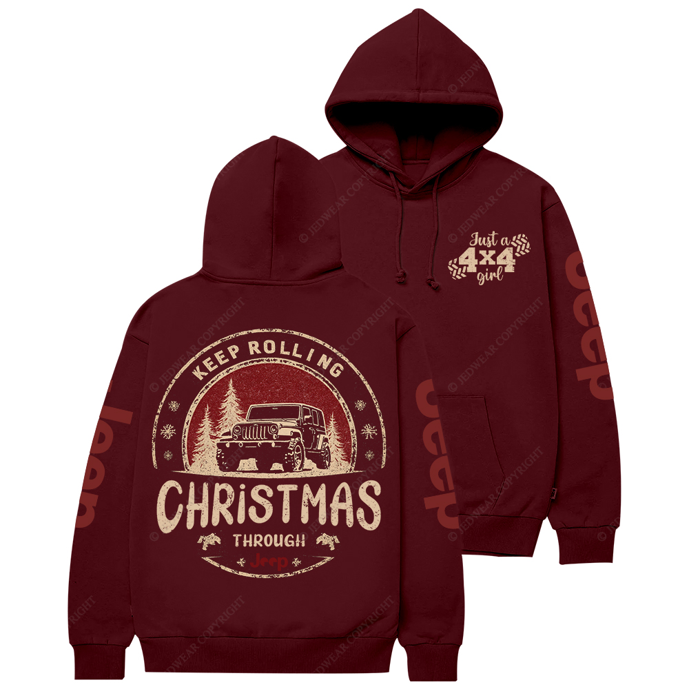Keep Rolling Through Christmas Jp Casual Hoodie