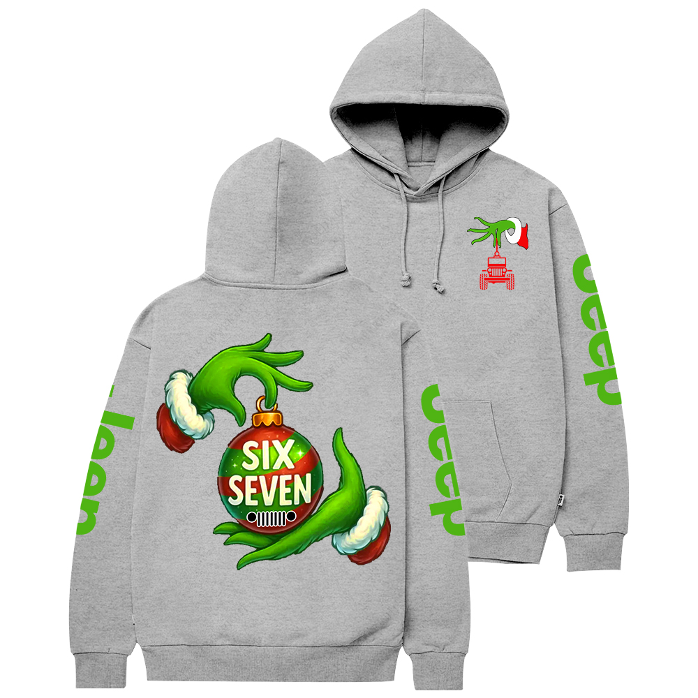Six Seven Christmas Slang Xmas Meme Funny Number Jp Casual Hoodie