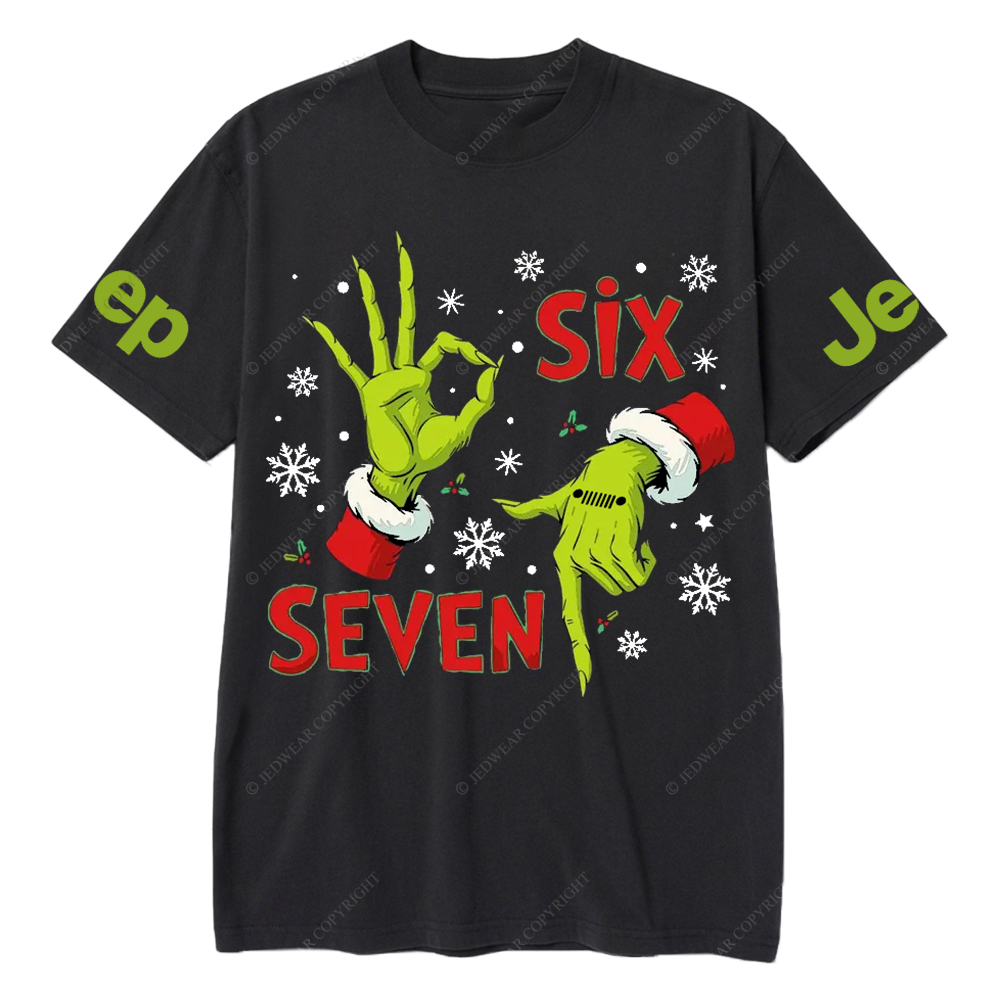 Viral Six Seven Christmas Meme Funny Internet Joke  Jp T-Shirt
