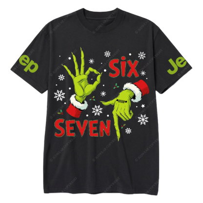 Viral Six Seven Christmas Meme Funny Internet Joke  Jp T-Shirt