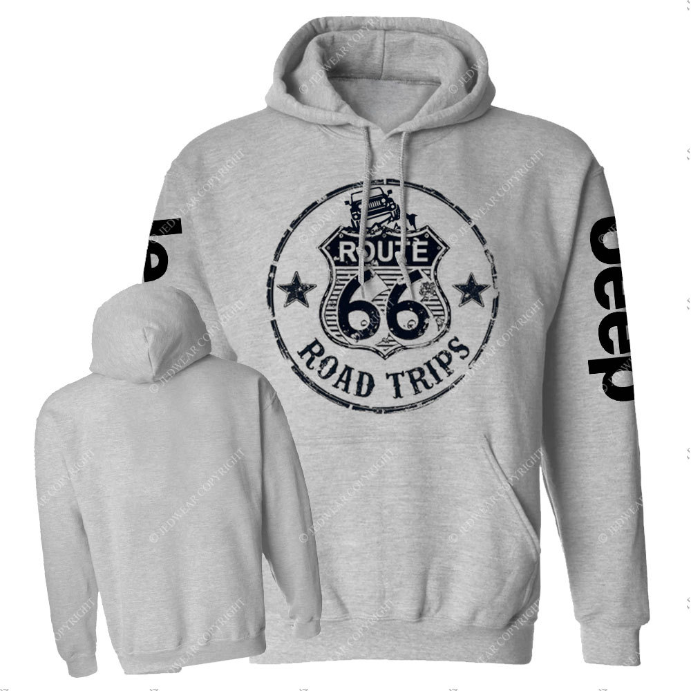 Retro Route 66 Jp Adventure Road Trip Vintage Casual Hoodie