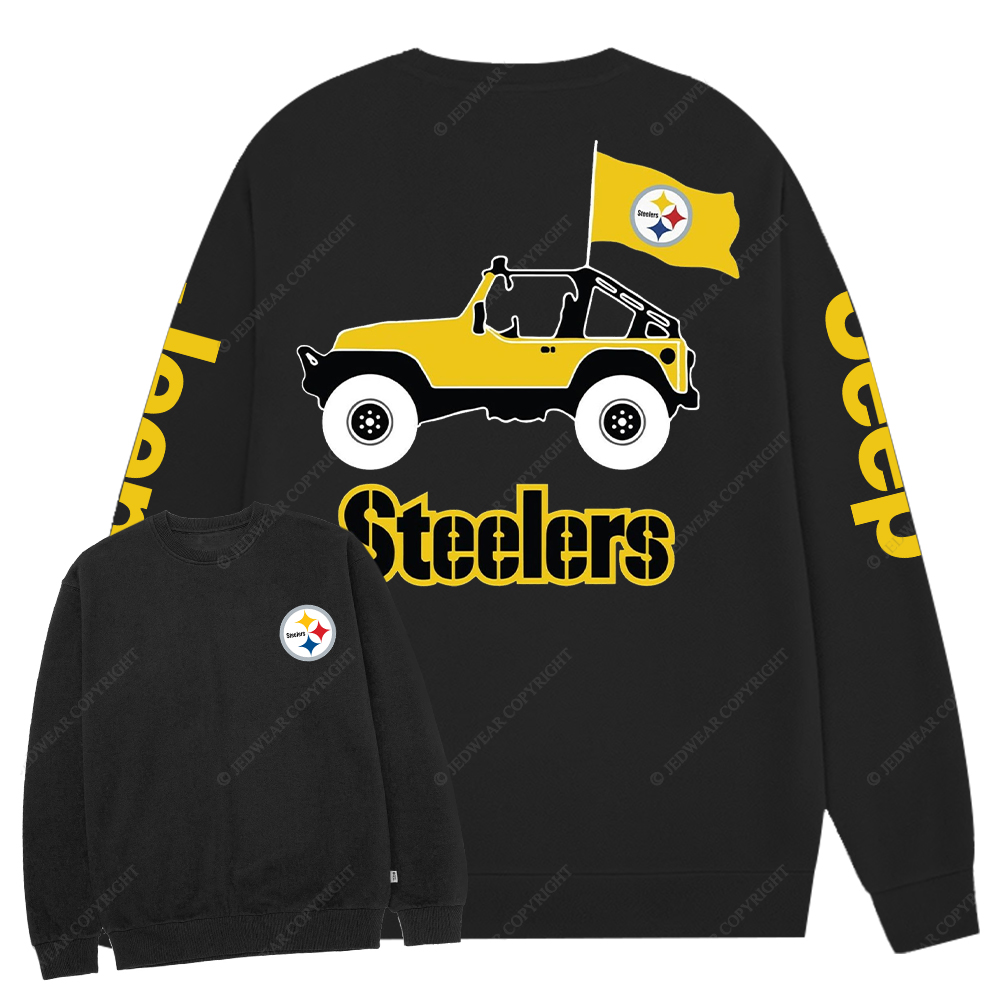 Pittsburgh Steelers Football Jp Crew Neck Sweatshirt