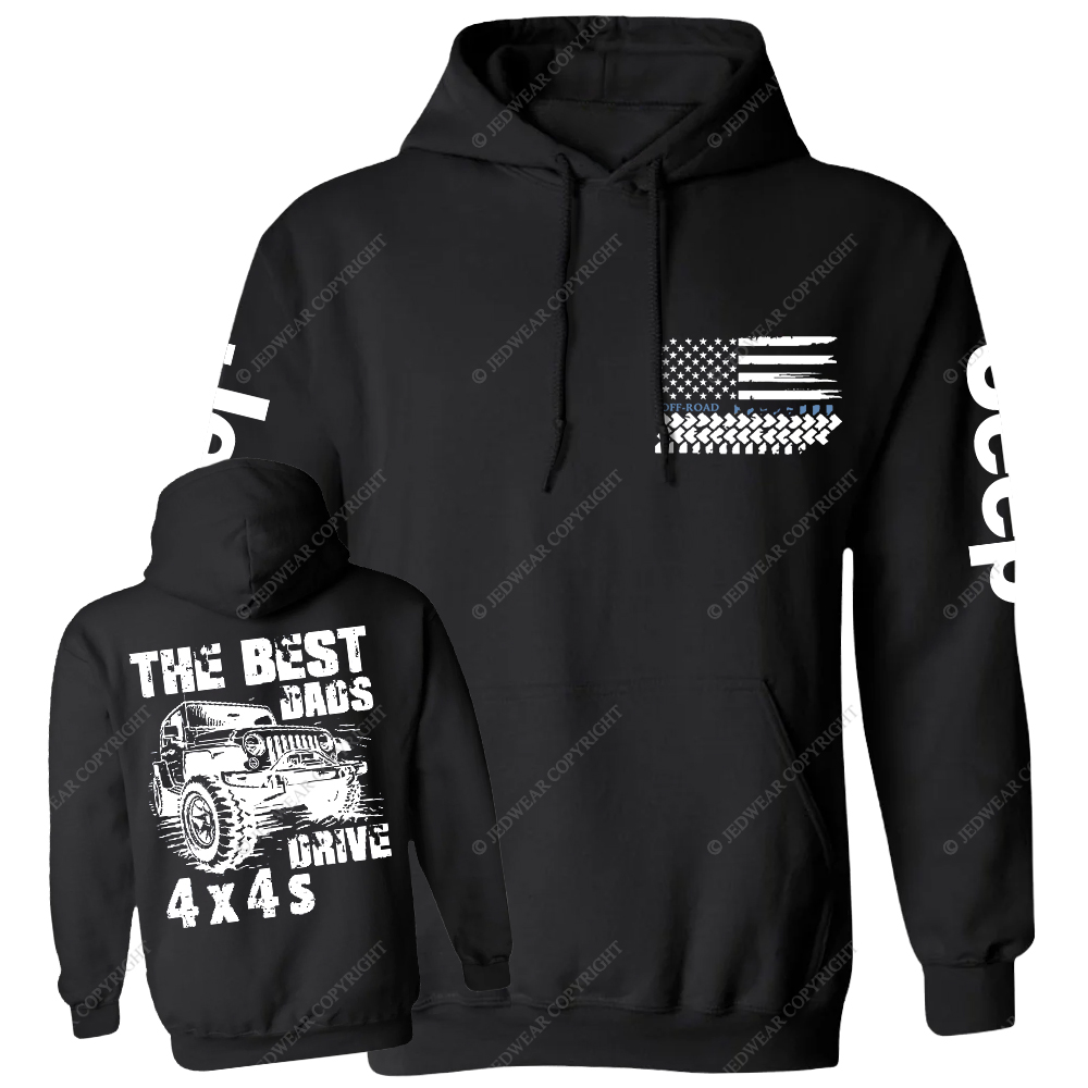 The Best Dads Drive 4x4 Jp Casual Hoodie
