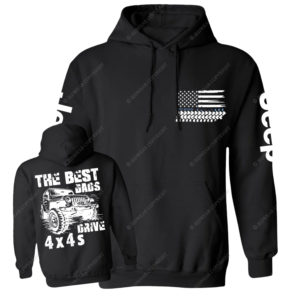 The Best Dads Drive 4x4 Jp Casual Hoodie