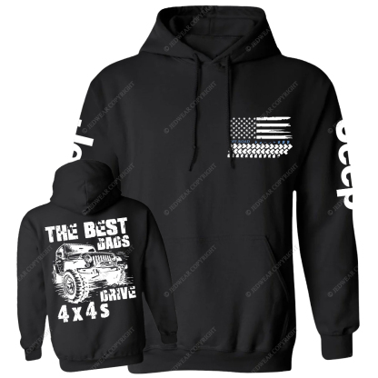The Best Dads Drive 4x4 Jp Casual Hoodie