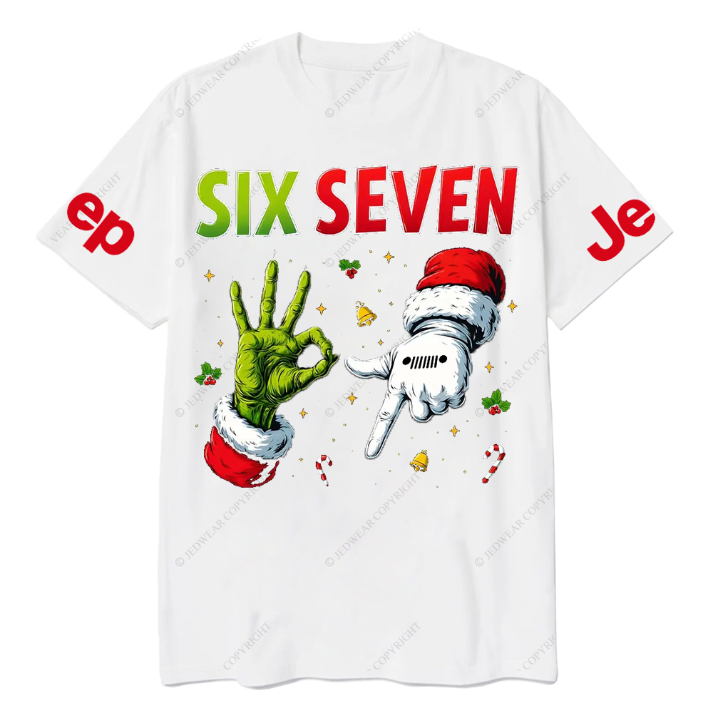 Six Seven Christmas Slang Xmas Meme Funny Number Jp T-Shirt