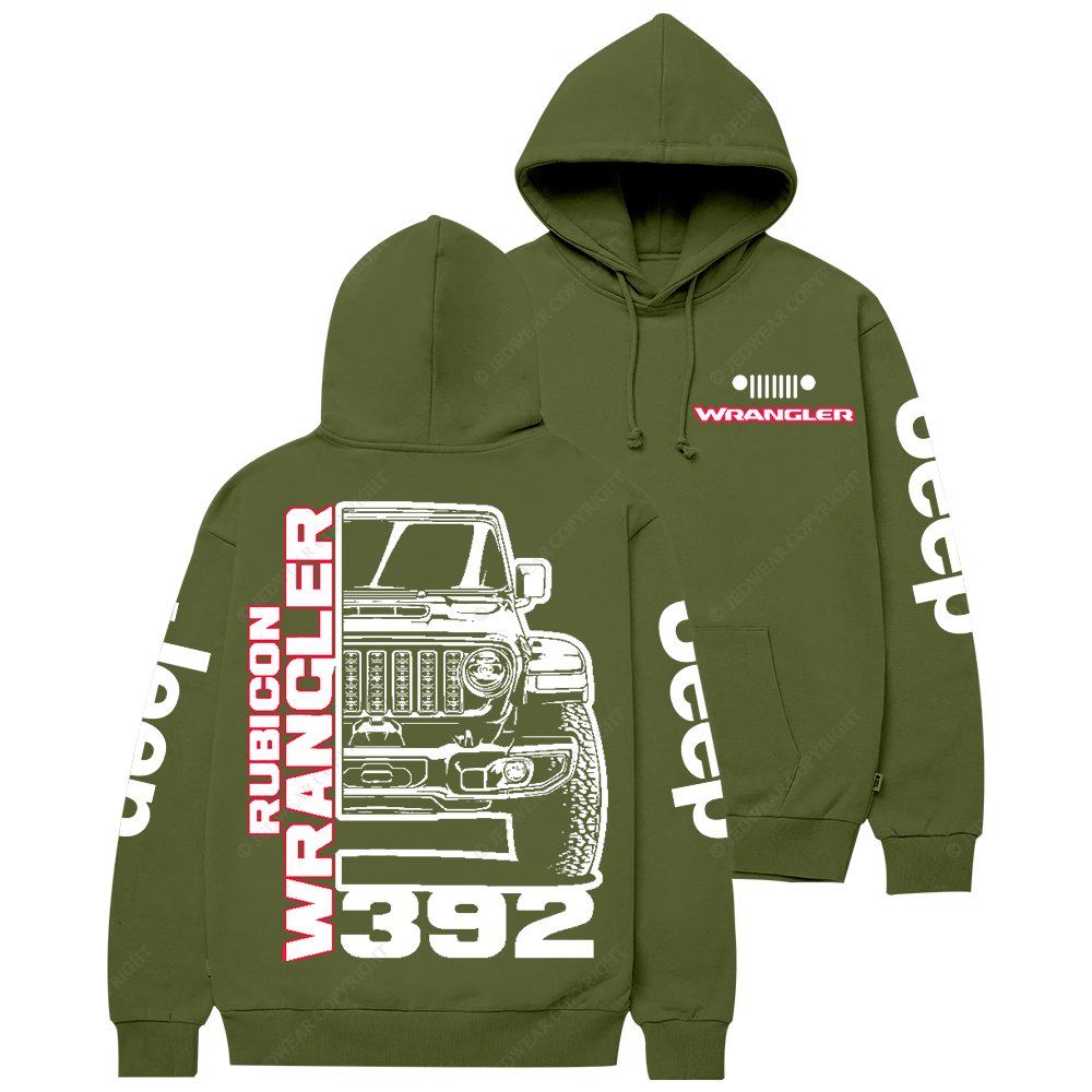 Rubicon Wrangler 392 V8 Trail King Off-Road Muscle Icon Jp Casual Hoodie