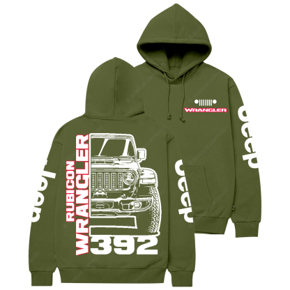 Rubicon Wrangler 392 V8 Trail King Off-Road Muscle Icon Jp Casual Hoodie