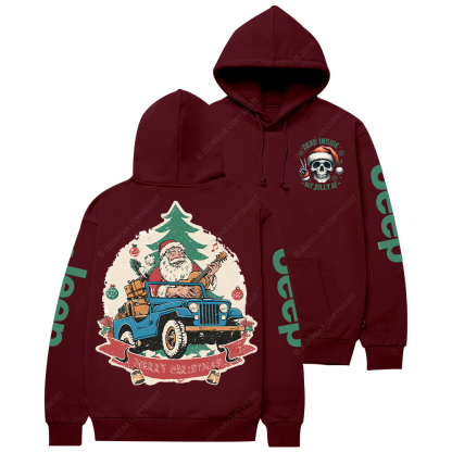 Dead Inside But Jolly Af Merry Christmas Jp Casual Hoodie