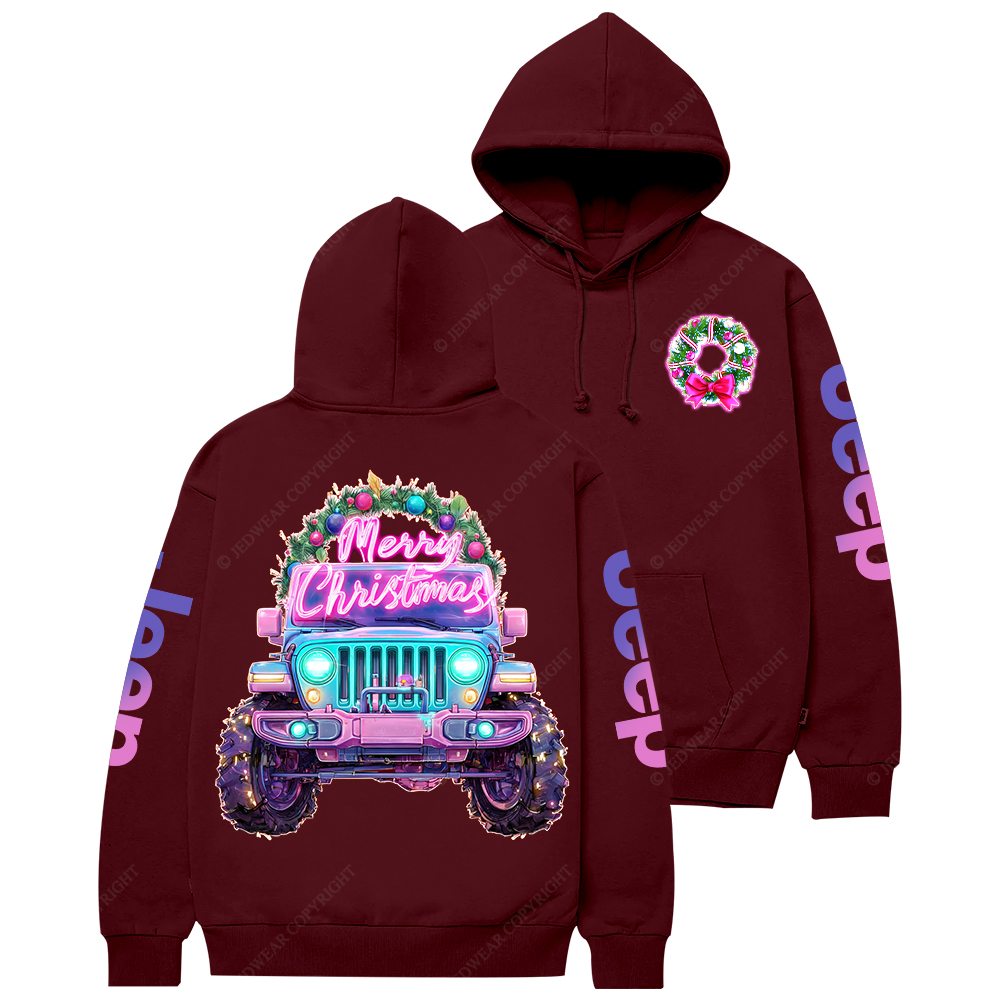 Chubby Neon-Style Off-road With Rounded Cartoon Proportions Jp Casual Hoodie
