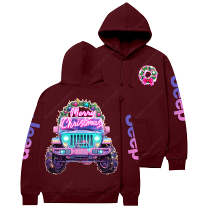 Chubby Neon-Style Off-road With Rounded Cartoon Proportions Jp Casual Hoodie