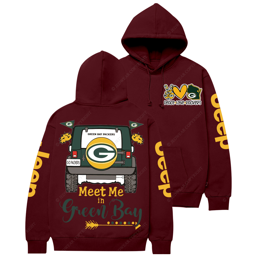 Meet Me In Green Bay Packers Football Jp Casual Hoodie