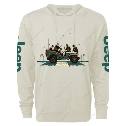 Retro Military Soldiers Jp Lightweight Hoodie