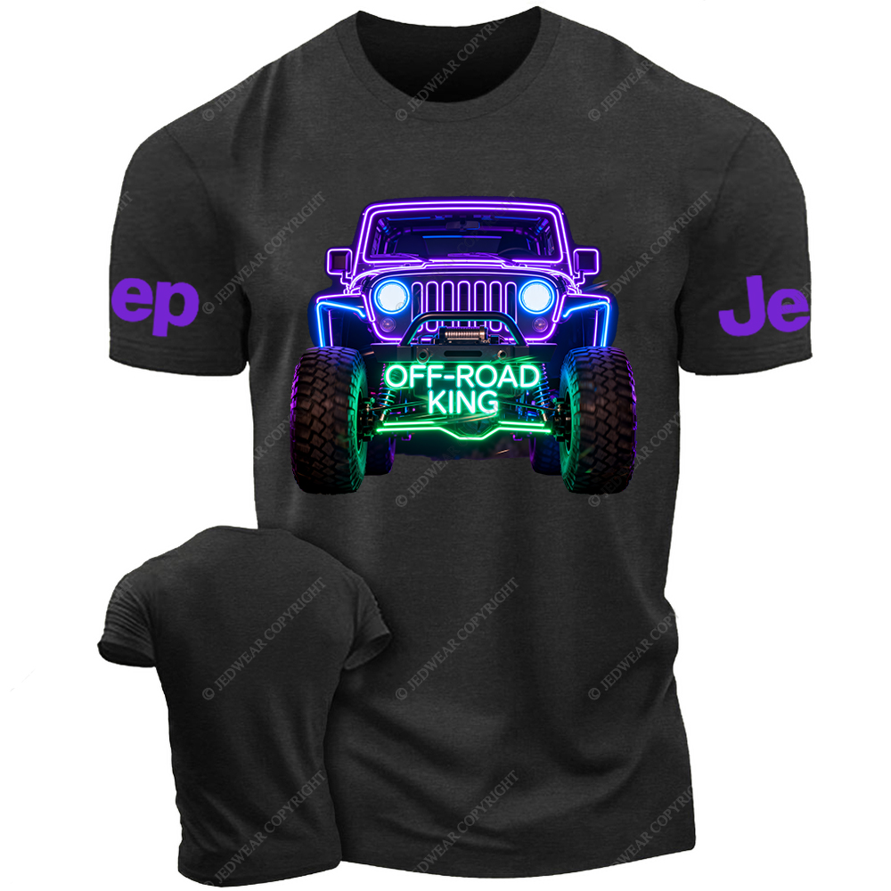 Colorful Neon Lines Off-Road King Jp T-Shirt