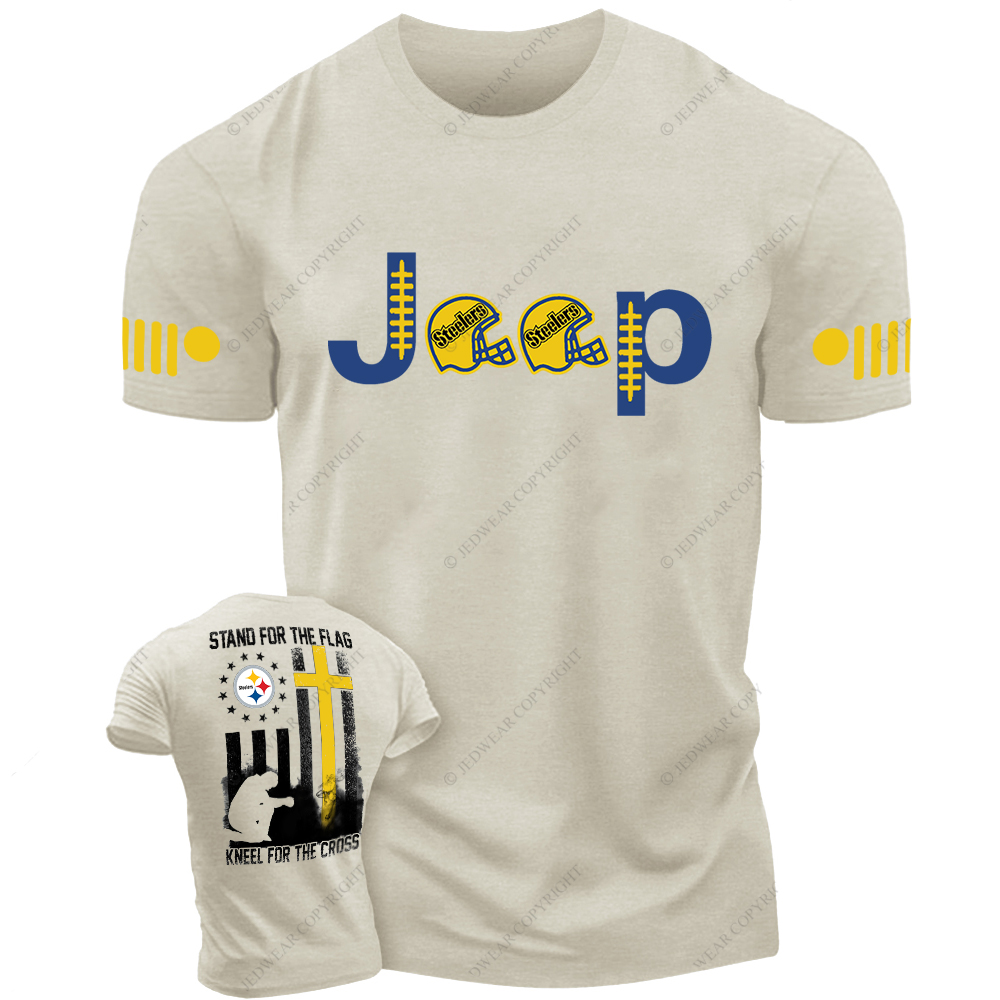 Pittsburgh Steelers Football Stand For The Flag Kneel For The Cross Nation Religion Jp T-Shirt