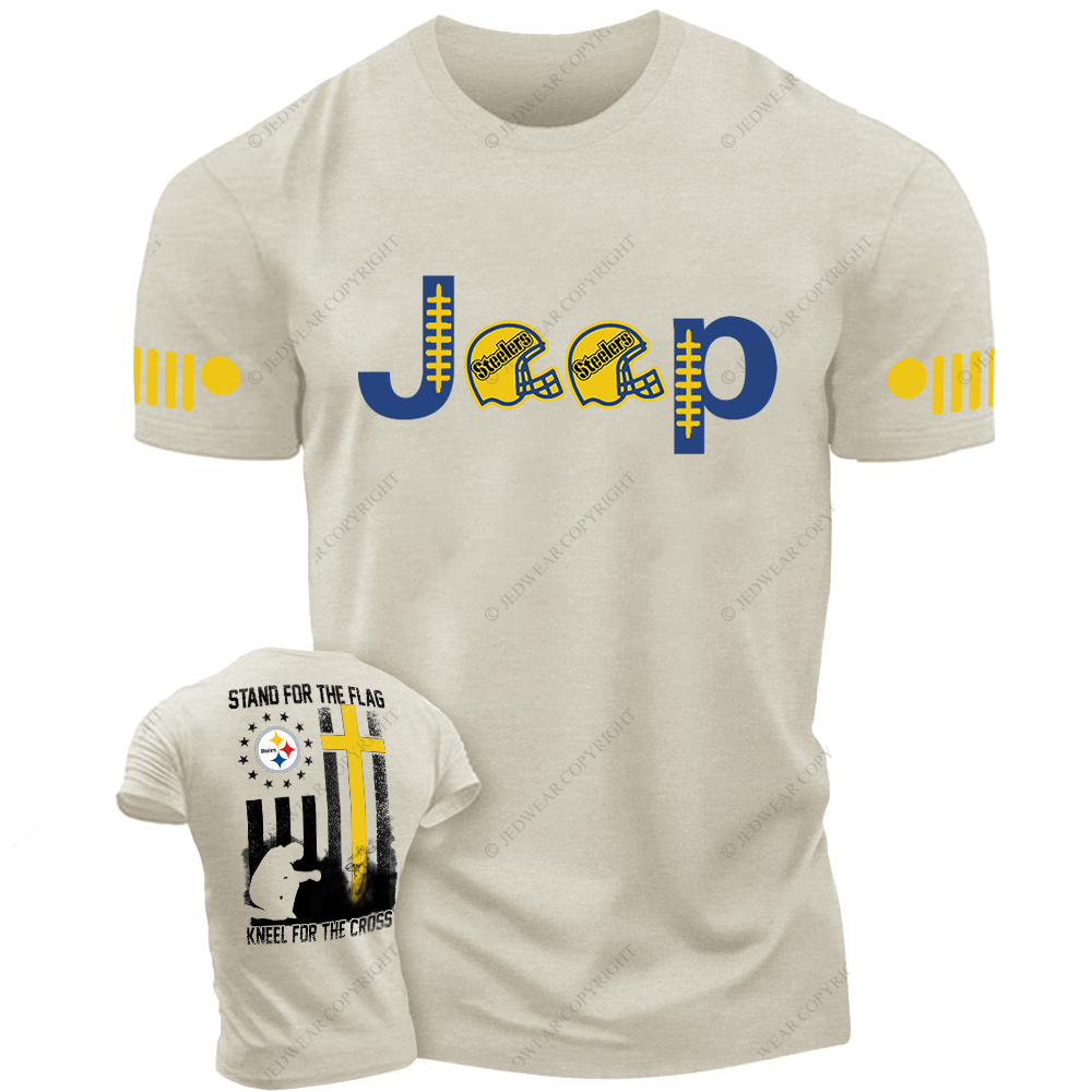 Pittsburgh Steelers Football Stand For The Flag Kneel For The Cross Nation Religion Jp T-Shirt