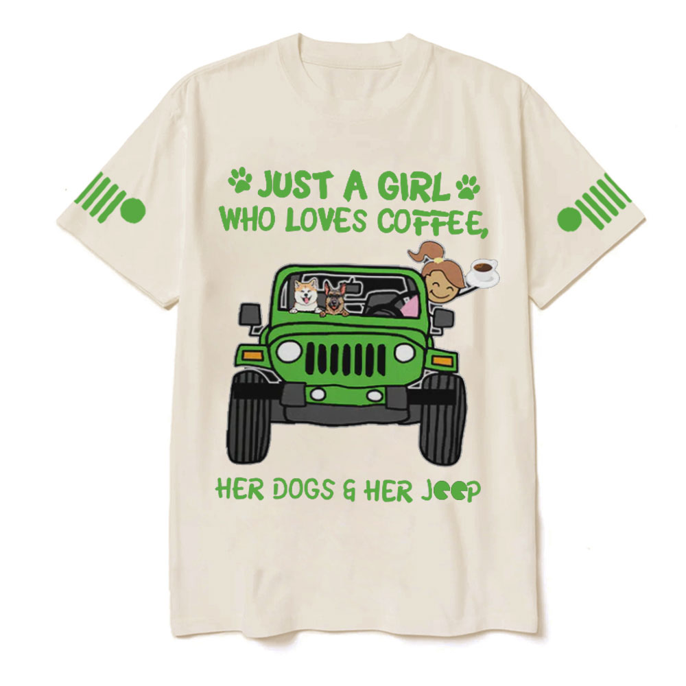 Just A Girl Who Love Coffee Jp Car T-Shirt