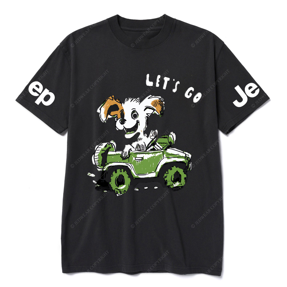 Let's Go  The Puppy Is Driving Happily JP T-Shirt