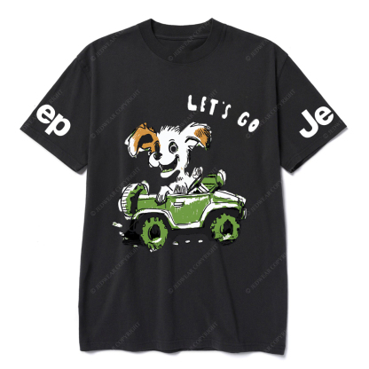 Let's Go  The Puppy Is Driving Happily JP T-Shirt