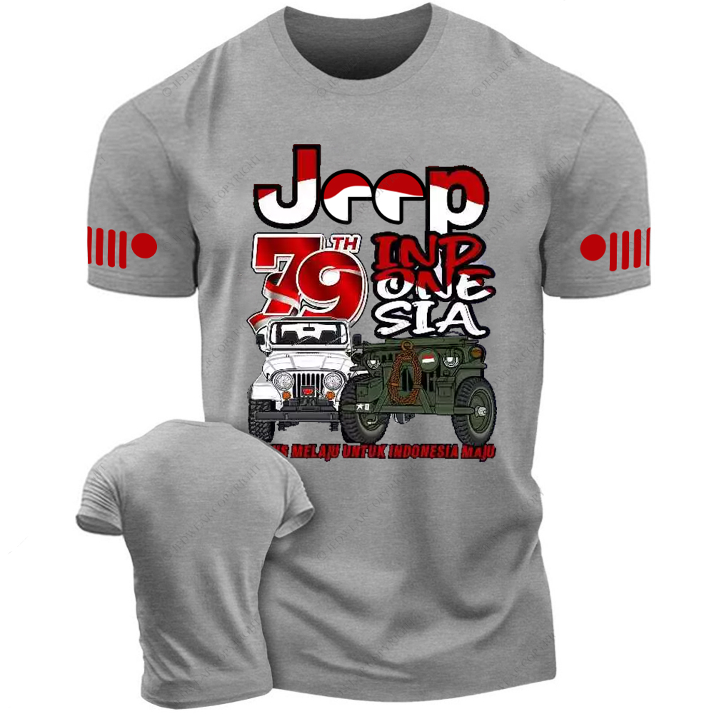 Kemerdekaan Indonesia Merdeka 79 Rubicon Willys Wrangler JK CJ7 Jp T-Shirt