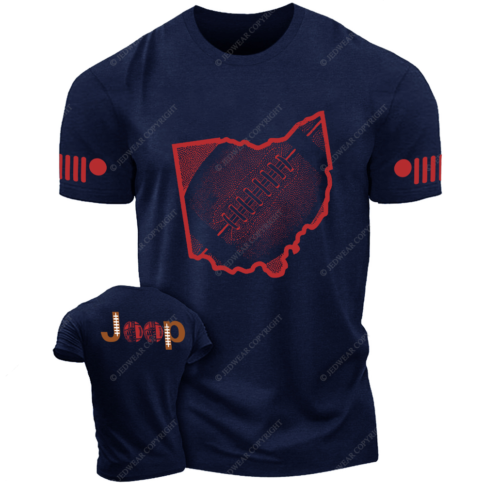 Ohio State Buckeyes Football Map Jp T-Shirt