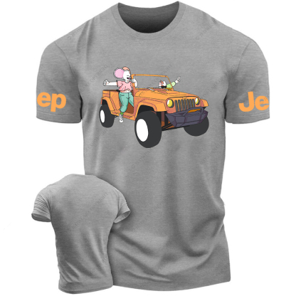 Funny Cute Cartoon Mouse Car Jp T-Shirt