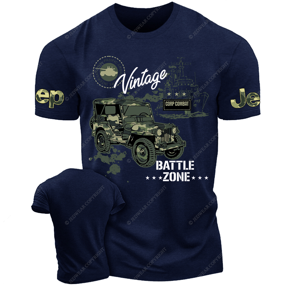 Battle Zone Corp Combat Vintage Veterans Day Jp T-Shirt