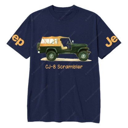 CJ-8 Scrambler Classic Willys Truck Cartoon Watercolor Jp T-Shirt