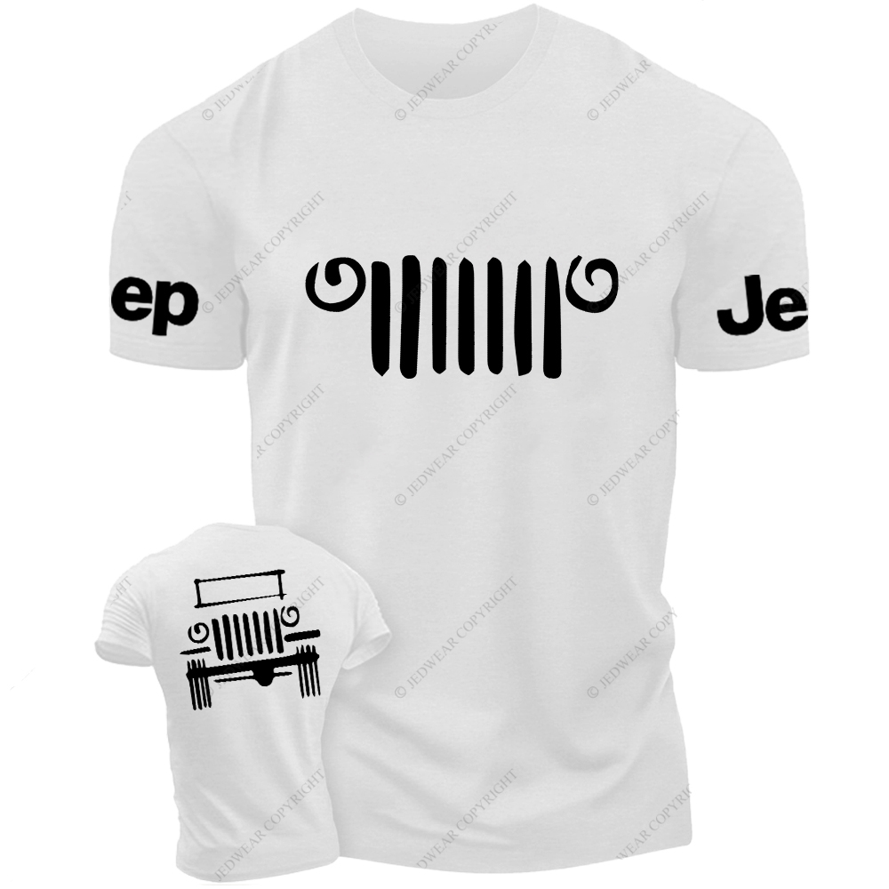 Hand-Painted Line Drawing Off-Road Front And Rear Design Jp T-Shirt