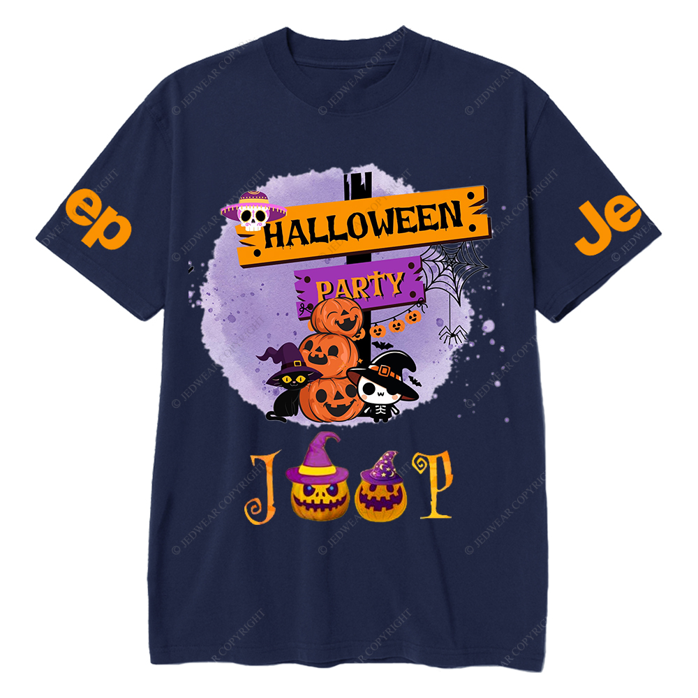 Pumpkin Halloween Party Spider Web Jp T-Shirt