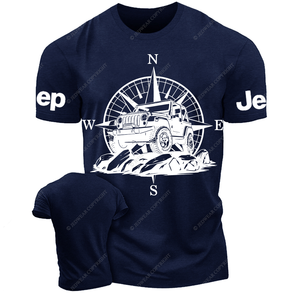 Mountain Compass Silhouette Black And White Sketch Jp T-Shirt