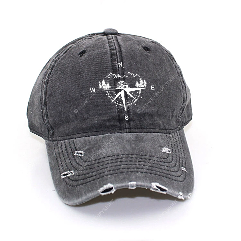 Compass Mountains And Trees Jp Baseball Cap