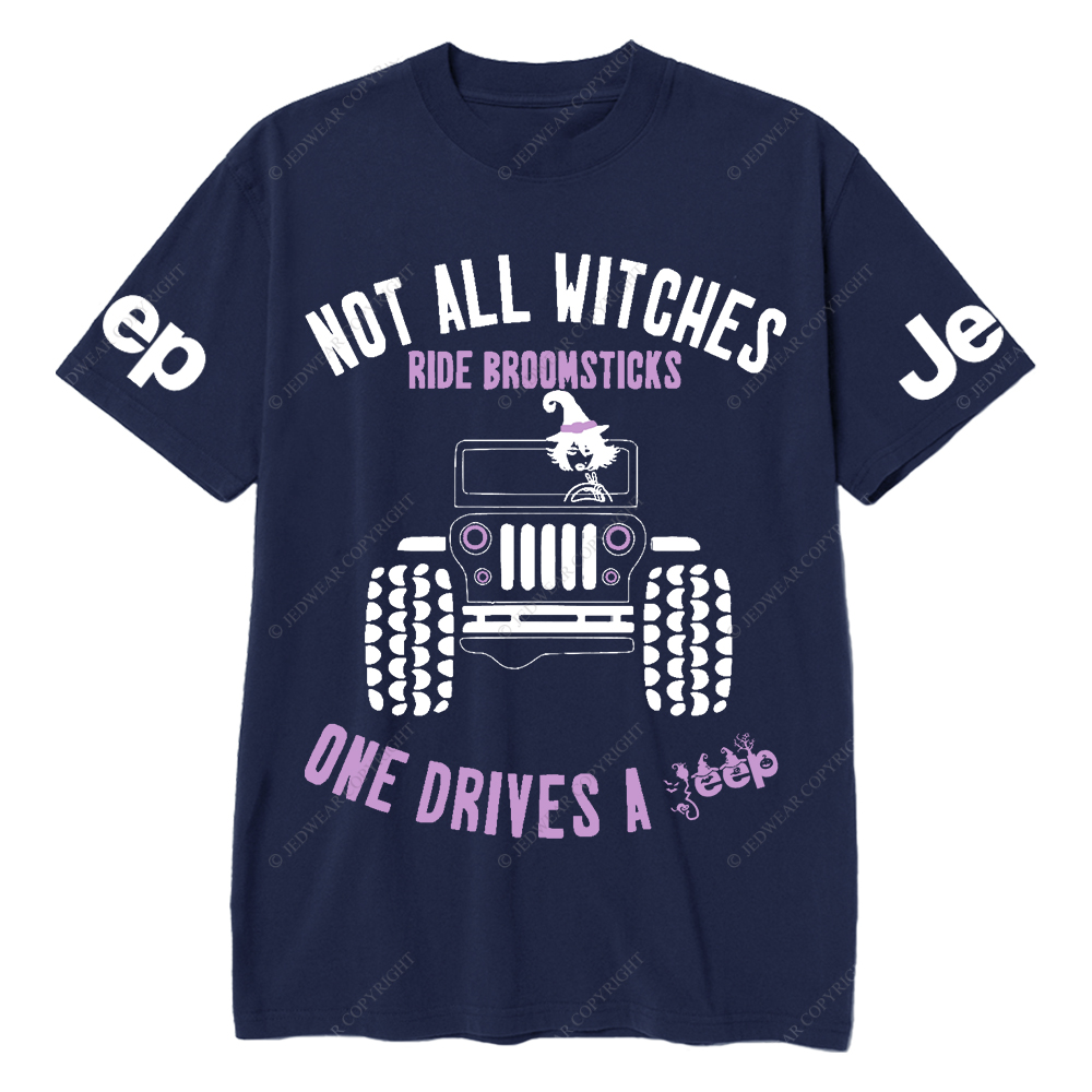 Halloween Not All Witches Ride Broomsticks One Drive A Car Jp T-Shirt