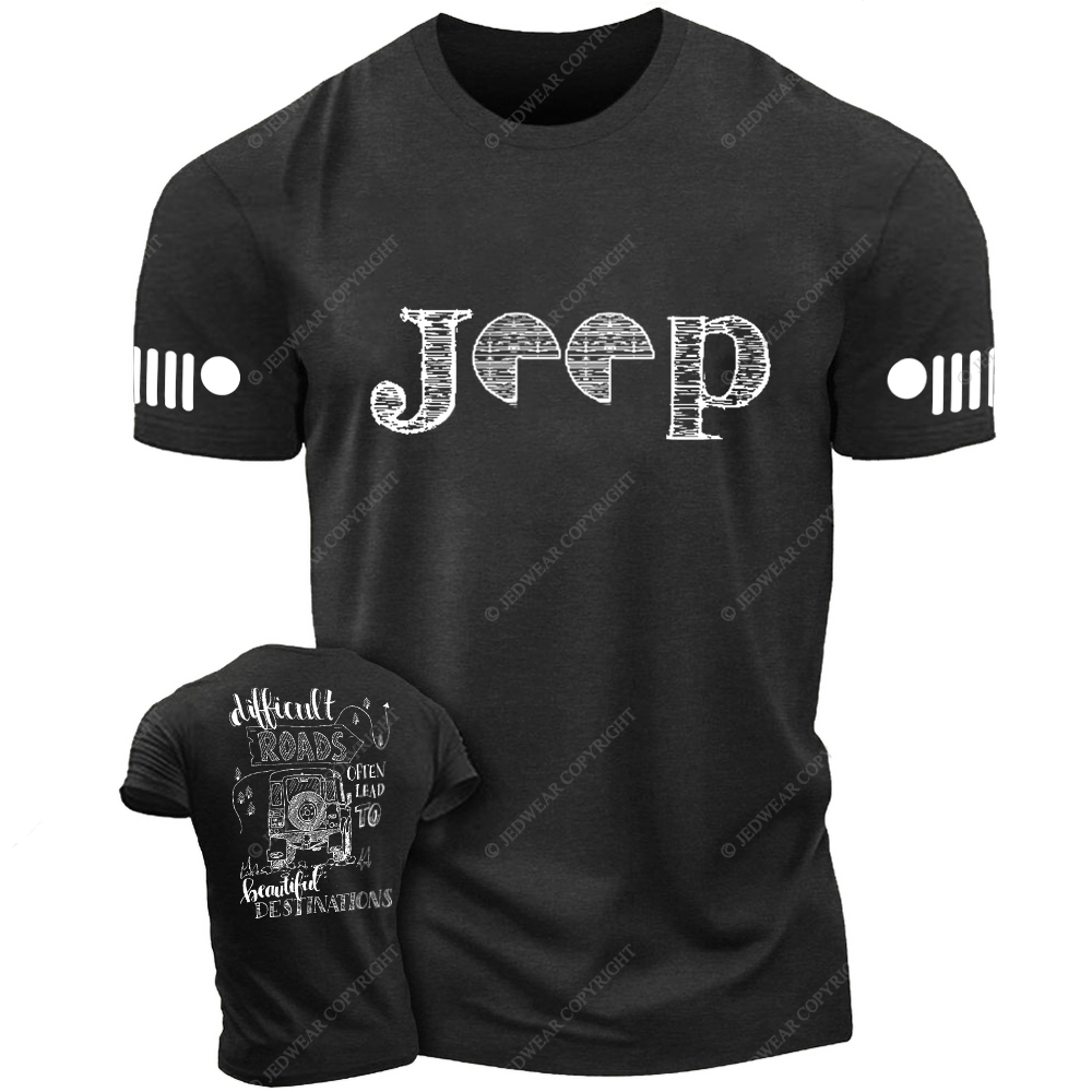Difficult Roads Often Lead To Beautiful Destination Jp T-Shirt