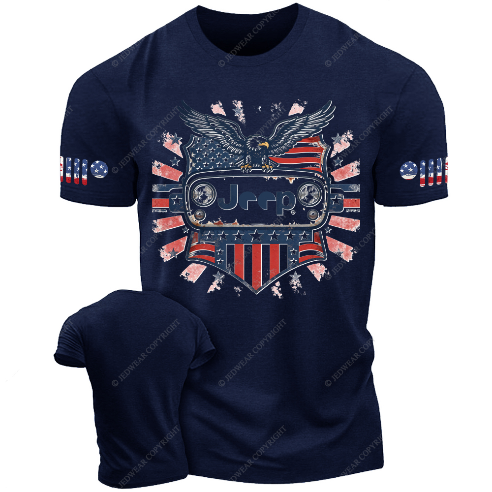 Eagle American Flag Grill Jp T-Shirt