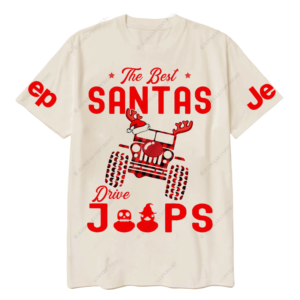 The Best Santas Drive Car Merry Christmas Jp T-Shirt