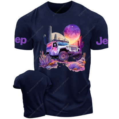 Purple Car Desert Sunset Jp T-Shirt