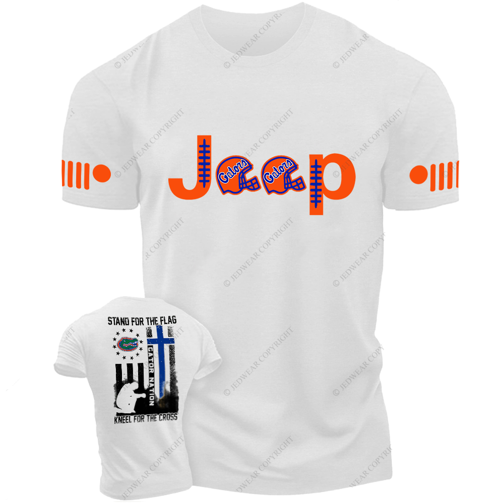 Florida Gators Stand For The Flag Kneel For The Cross Gator Nation Jp T-Shirt