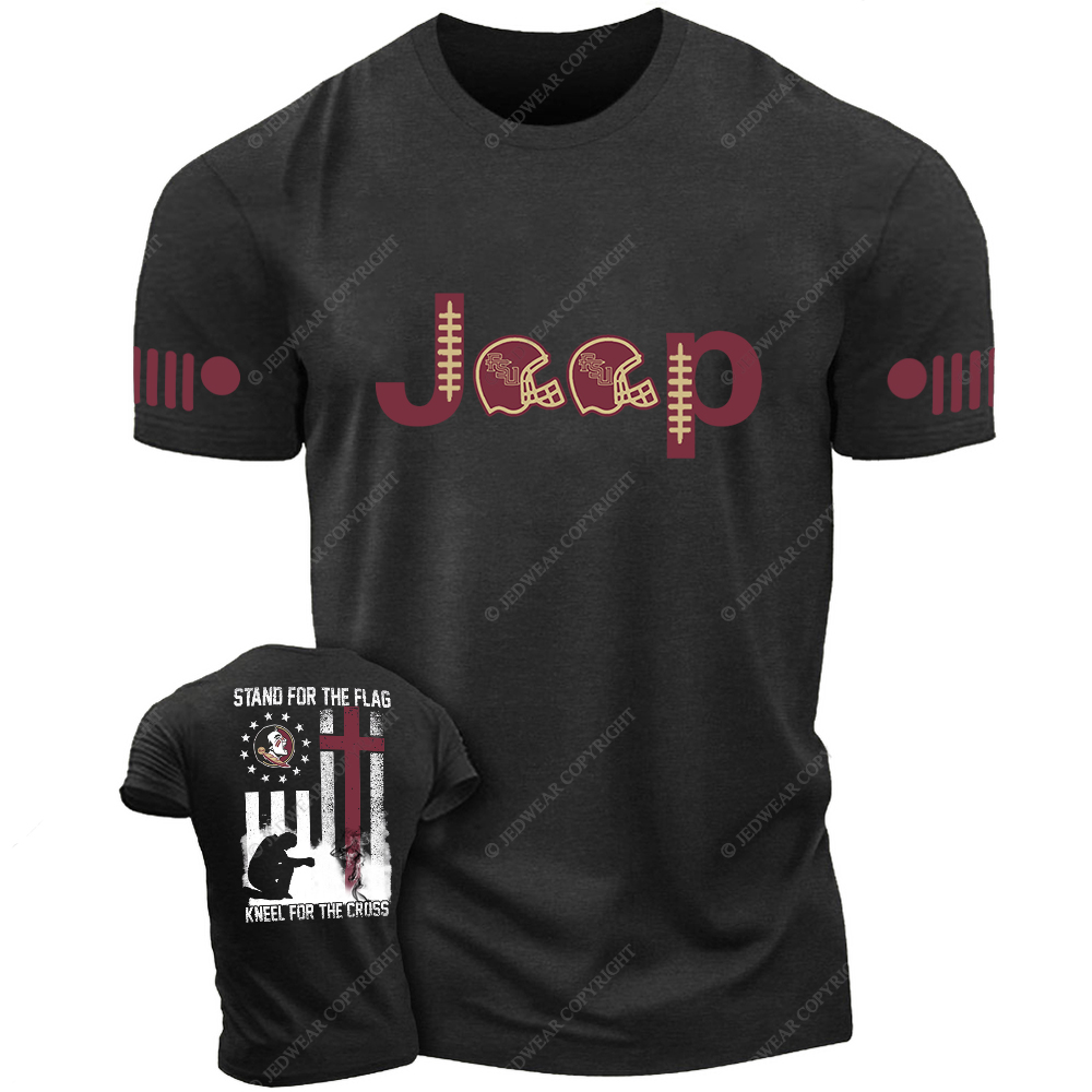 FSU Seminoles Stand For The Flag Kneel For The Cross Nation Jp T-Shirt